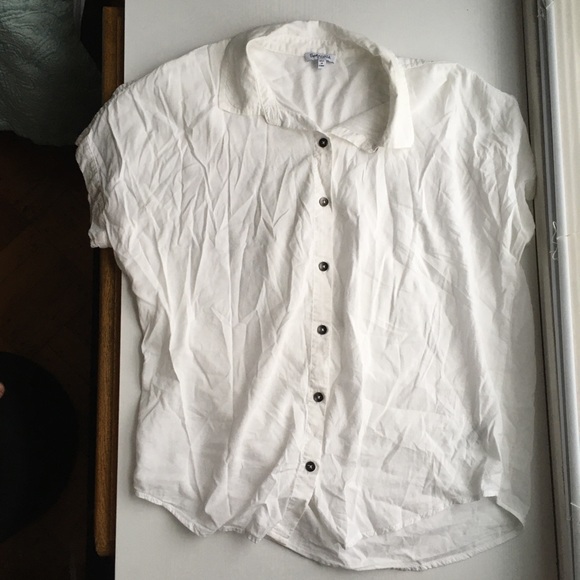Splendid Canyon Button Up Shirt Optic White Sz XS - Picture 3 of 8
